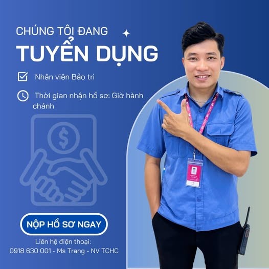 Thông báo tuyển dụng của Sense City Cà Mau trên một bảng tin