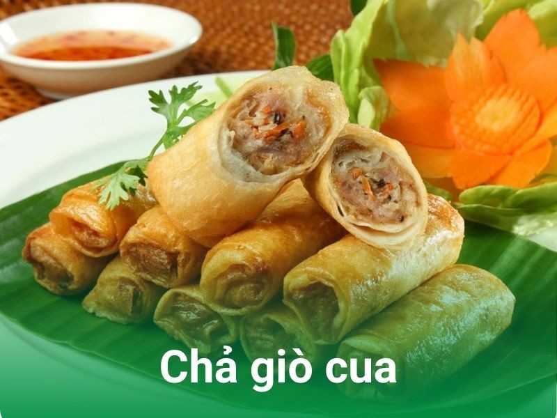 Chả giò cua Cà Mau giòn rụm, nhân thơm ngon