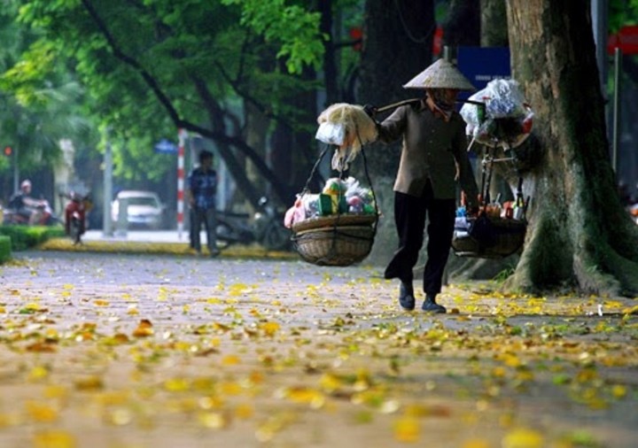 Người nông dân đang bươn chải với công việc đồng áng dưới ánh nắng gay gắt