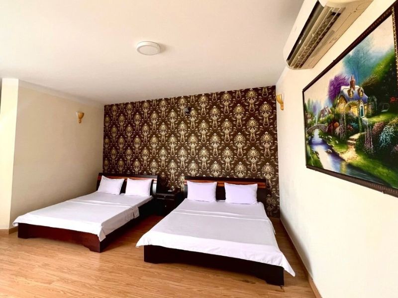 Không gian phòng ở vô cùng rộng rãi tại Hải Châu - Khách sạn Cà Mau giá rẻ có chất lượng tốt