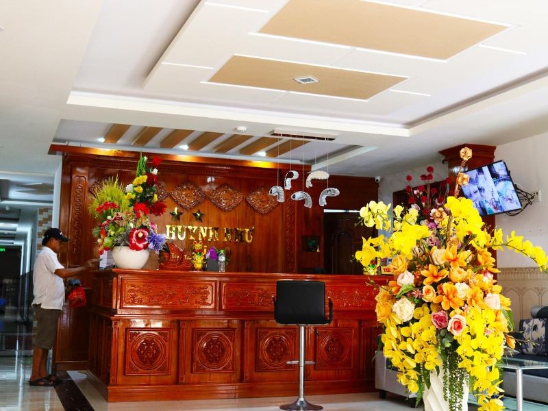 Khu vực lễ tân được trang trí bắt mắt