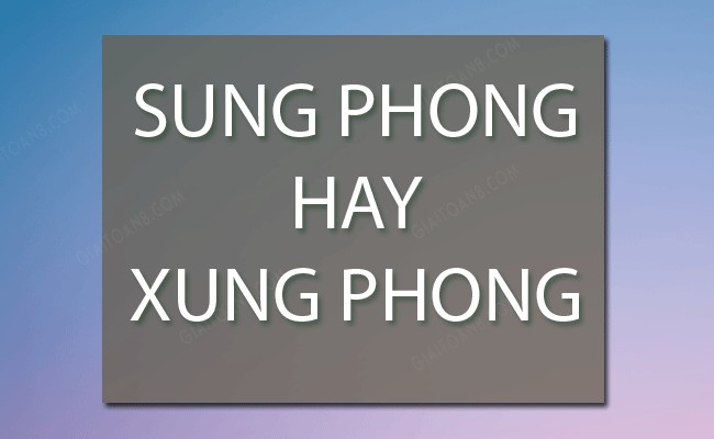 Hình ảnh minh họa sự nhầm lẫn giữa 'sung phong' và 'xung phong' trong tiếng Việt