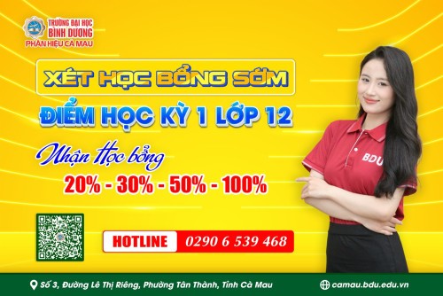 Sinh viên nhận học bổng từ BDU Cà Mau