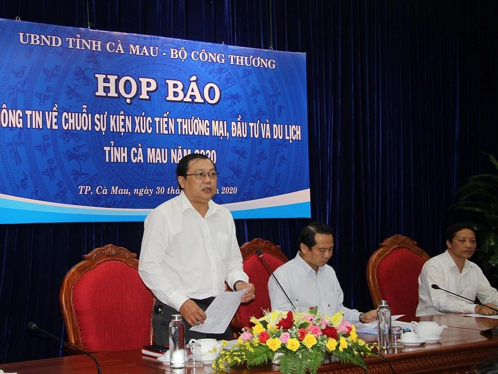 Cuộc họp báo thông tin về chuỗi sự kiện xúc tiến thương mại, đầu tư và du lịch Cà Mau 2020