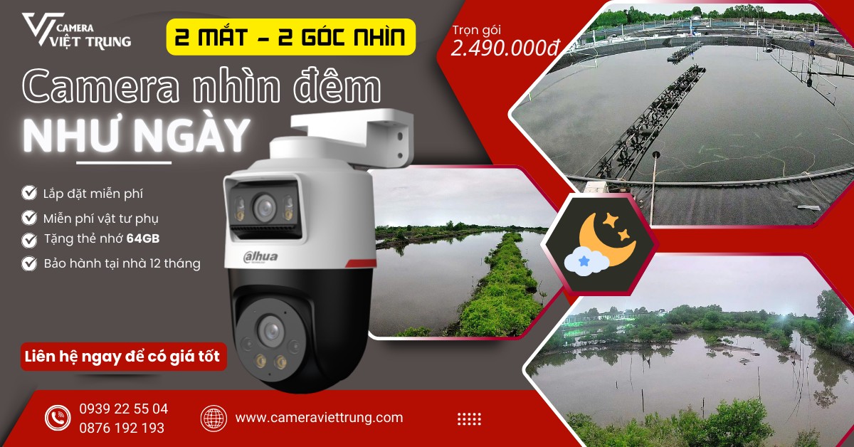 Camera có khả năng nhìn đêm với hai mắt hồng ngoại