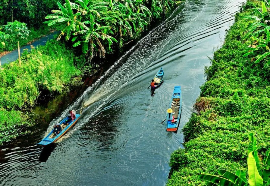Khung cảnh đẹp thơ mộng ở Thới Bình thu hút du khách