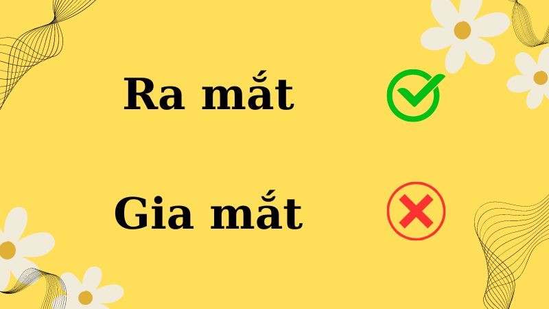 Gia mắt là từ không được công nhận