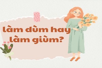 Người phụ nữ đang tập viết với nhiều từ tiếng Việt