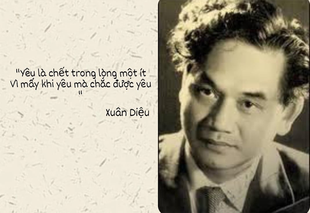 Tình yêu và tuổi trẻ là những chủ đề chính trong thơ Xuân Diệu