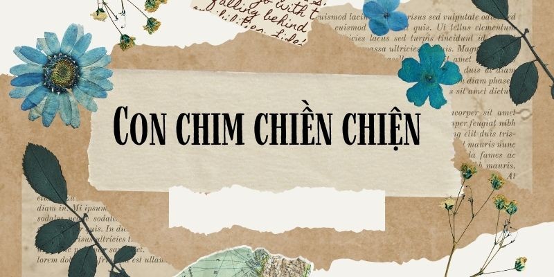 Chú chim chiền chiện nhỏ bé tự do bay lượn trên nền trời xanh